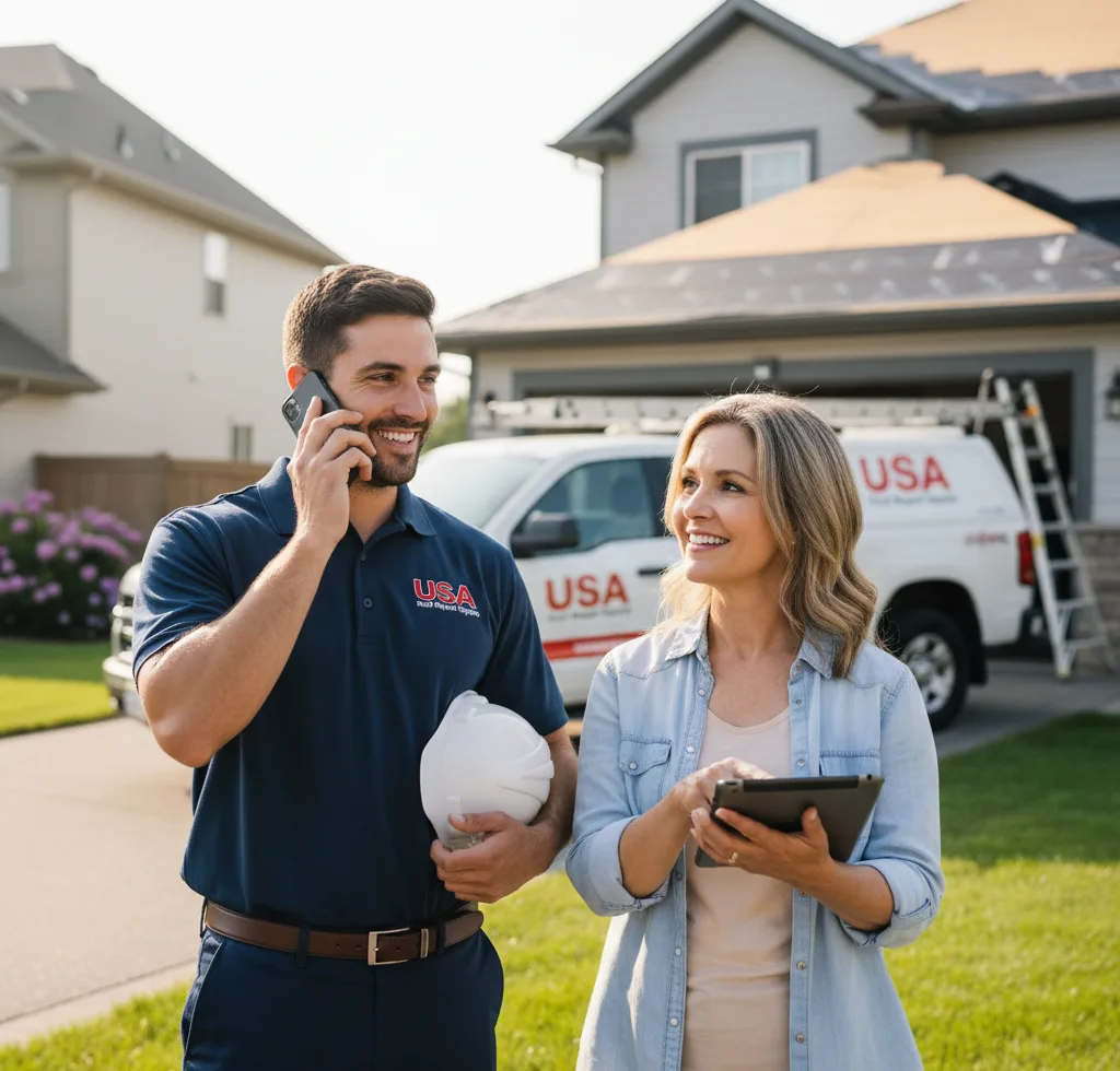USA Roof Repair Experts customer support in Wolcottville